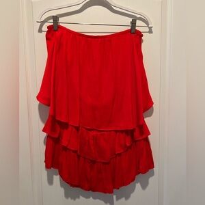 ee:some red short jumper-like new-built in shorts but looks like dress-sz small